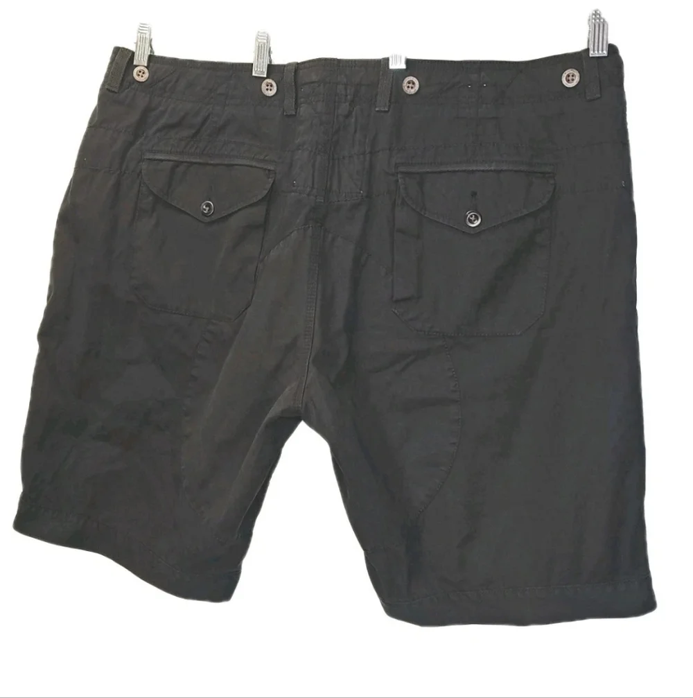 Vtg 90s Polo Ralph Lauren Baggy Wide Leg Cargo Shorts 42/44 Black Field Utility